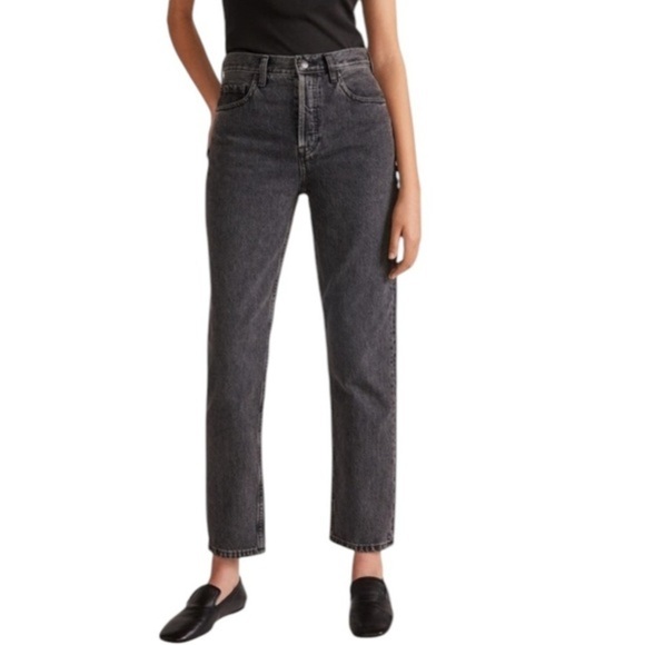 Everlane Denim - EVERLANE THE CHEEKY HIGH RISE BOOTCUT WASHED BLACK CROP JEANS SIZE 29